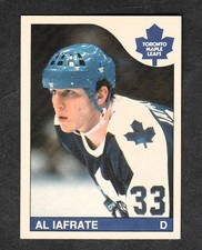 Al Iafrate 1986  OPC  Rookie hockey card # 210. rookie card picture