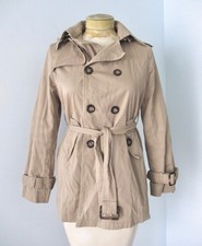 Richie House classic khaki trench coat nova check lining detach hood Girls 12
