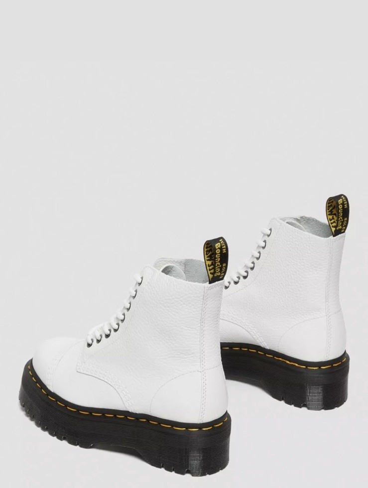 Rare Dr Martins Sinclair White Leather Boot. Womens Size 6. Sold With Box. EUC image 5