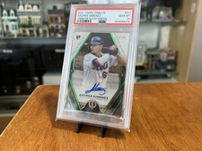 PSA 10 Andres Gimenez RC /99 On Card Auto Green 2021 Topps Tribute Blue Jays