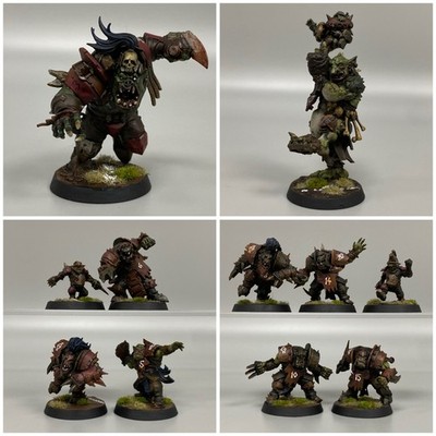 10 Bemalt Orc Ausgestochen Auge Blood Bowl Team Warhammer Fantasy Fußball Orks