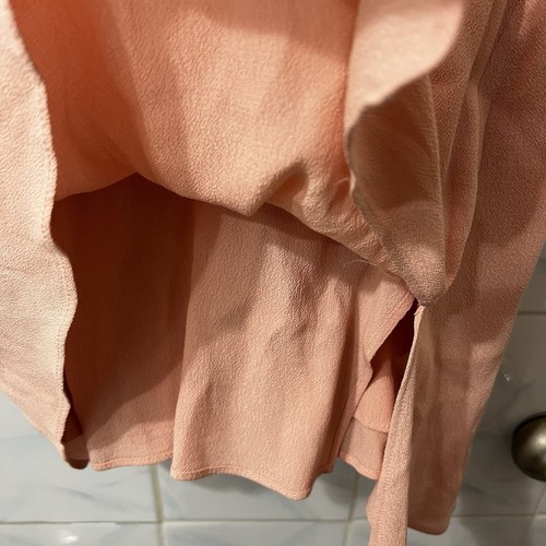 Mini Vestido Aritzia Wilfred 8 Rosa Cuello en V Correas de Espagueti Hada Minimalista Forrado - Imagen 4 de 11