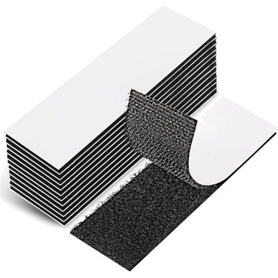 Klettband Selbstklebend 21 Stück 30x100mm Extra Stark Schwarz dünn