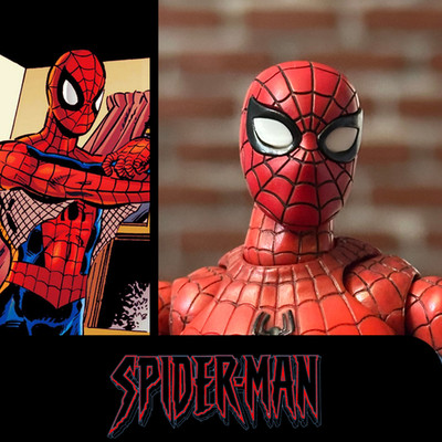 Mafex 075 The Amazing Spider-Man Comic Accurate Sculpt 1:12 Custom HEAD ONLY