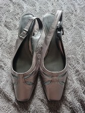 Silver Small Heel Strap Shoes For Any Occasion Or Event