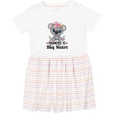 Inktastic Promoted To Big Sister Koala Toddler Dress Sis Reveal Childs Bear