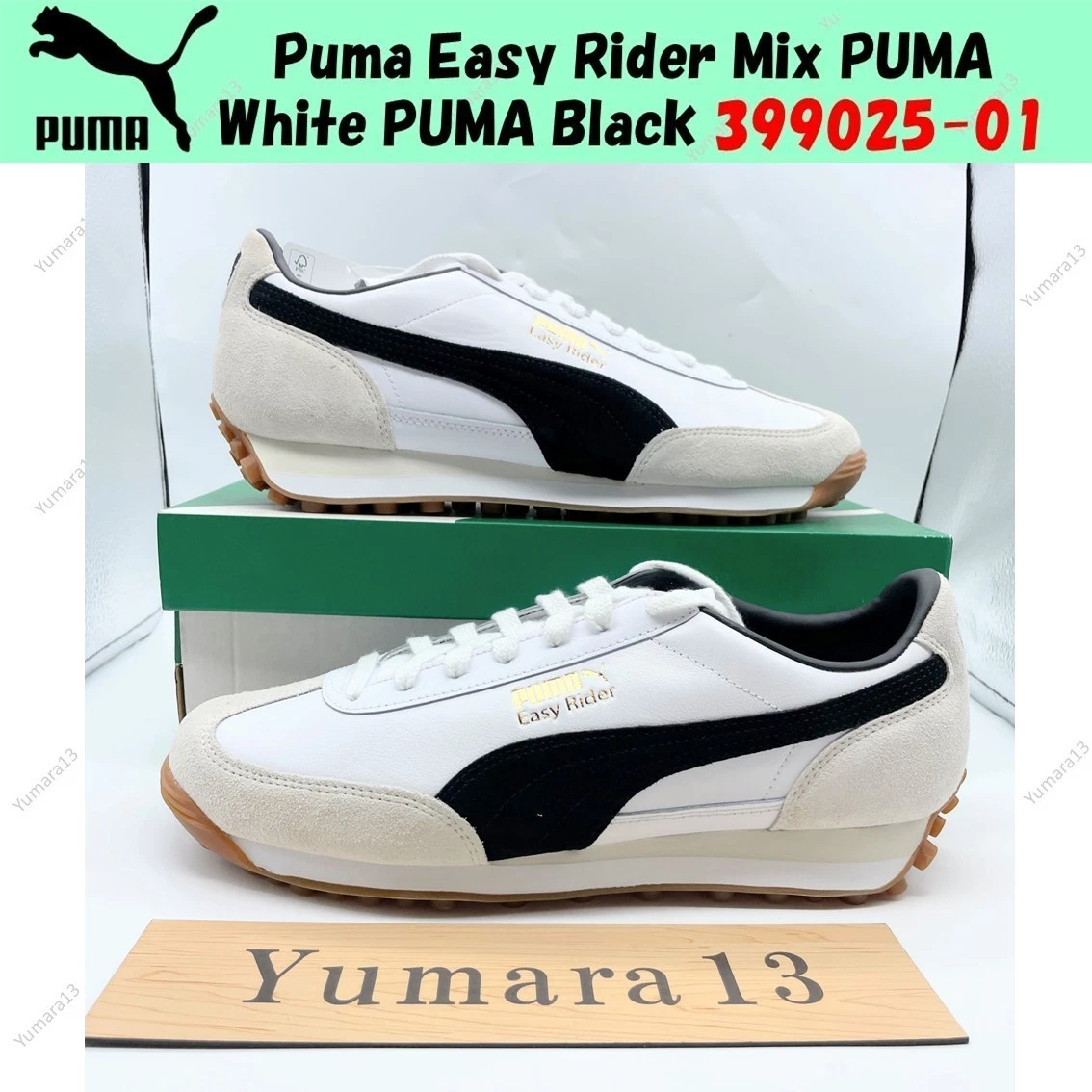 Puma Easy Rider Mix White Black for sale | eBay