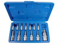 Satra Torx Stern T-Profil SteckschlüSsel Satz 13Tlg T8-T70 1/4'' 3/8'' 1/2''