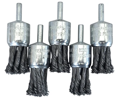 HERO PROFIWERKZEUG 5x Pinselbürste Drahtbürste gezopft 25mm Rundbürste Bohrmaschine HERO Premium