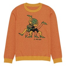 Mommy Long Legs Peacock Spider in Heels Knitted crew neck sweater
