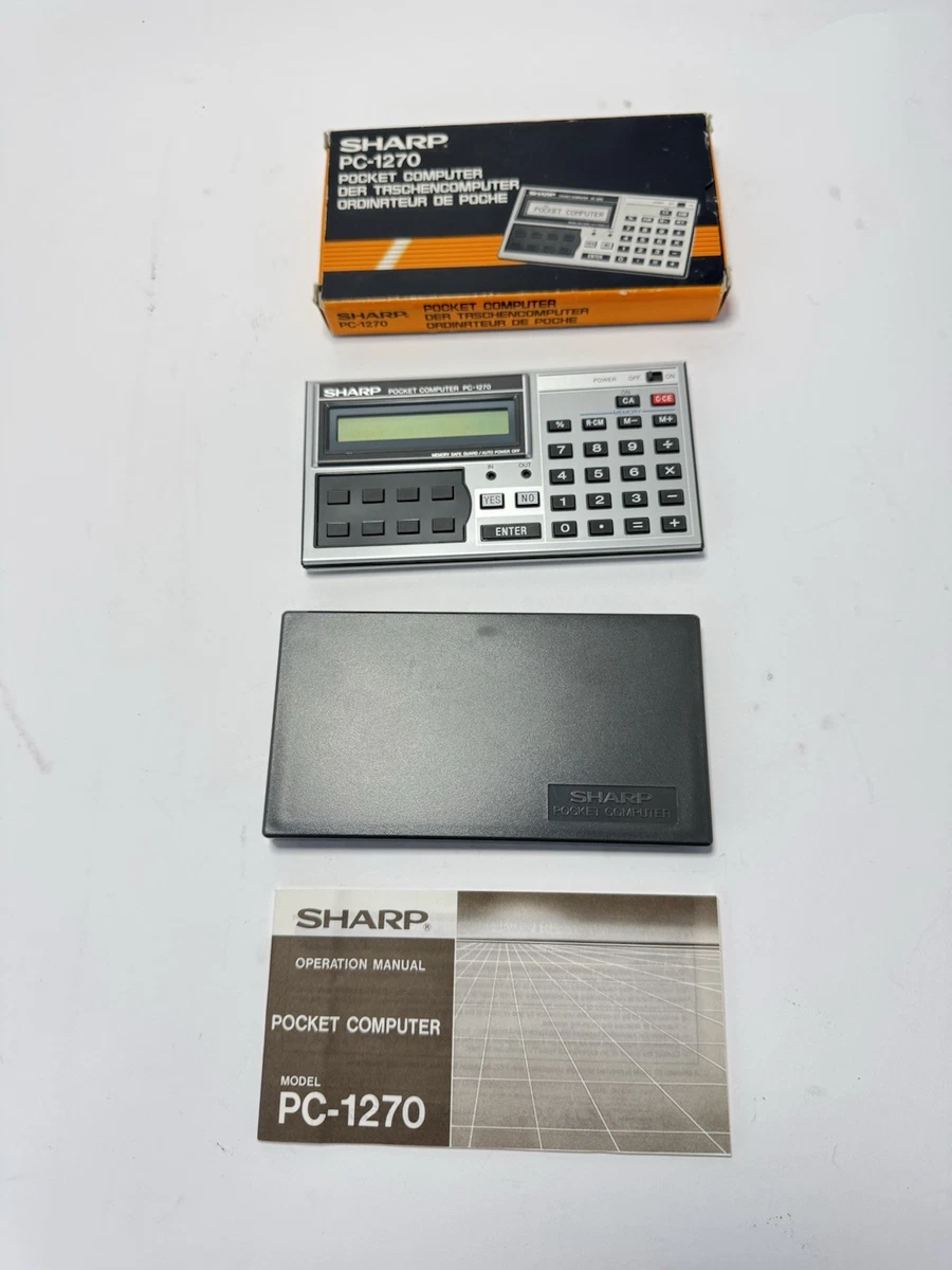 VINTAGE SHARP PC-1350 POCKET COMPUTER + CE-126P PRINTER / CASSETTE