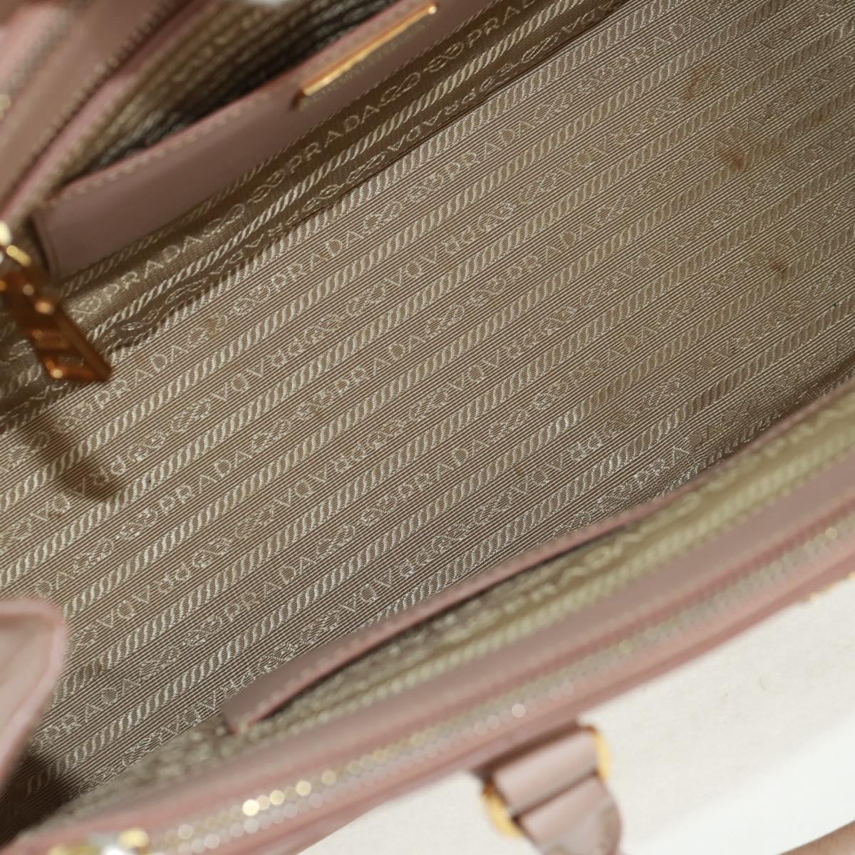 Prada Double Zip Lux Tote Saffiano Leather Pink Leather Tote Bag Bag Authentic thumbnail 5