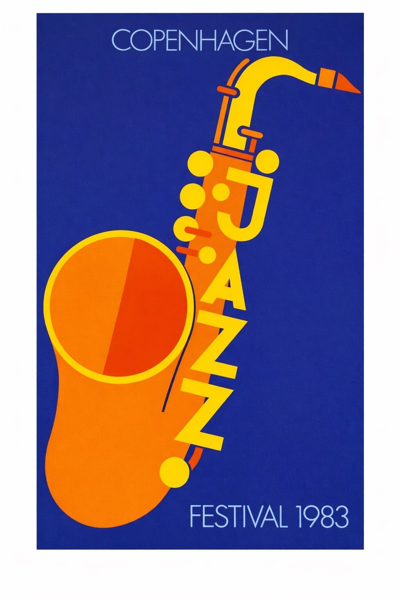 🎷Copenhagen Jazz Festival 1983 Poster - 24x36” Vintage Retro