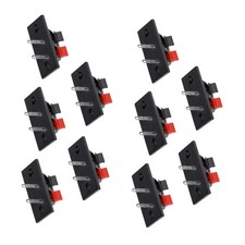 10 Pcs 2 Way Push Release Connector Plate Stereo Speaker Terminal Strip Block