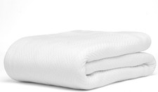 100 Pure Cotton Luxury King Size 108"X90" White Herringbone Blanket MadeinIndia