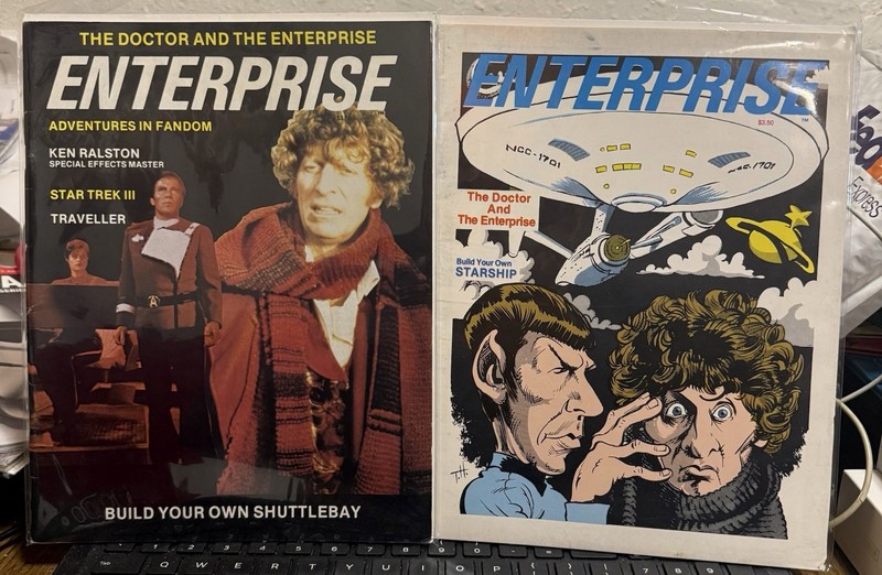 2 Enterprise Magazines Star Trek Doctor Who 1984 Science Fiction