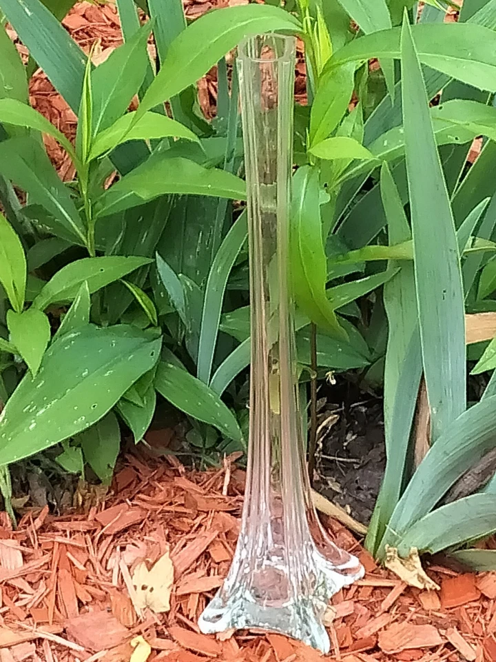 Jarrón de vidrio torre Eiffel de 16 pulgadas para decoración boda pluma centro de mesa Eifel Foto 3 de 4