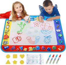 Water Drawing Mat Kids Aqua Doodle Pad w/ Pens Molds & Booklet