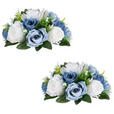 Flower Centerpieces for Wedding Tables Wedding Table Decorations Dusty Blue &...