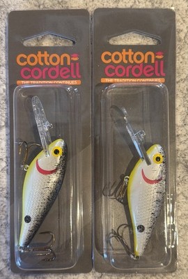 2 Packs Cotton Cordell CC Shad Yellow Black Back