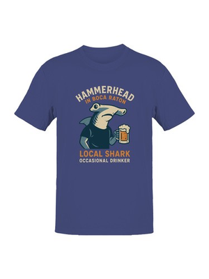 #ad Boca Raton Hammerhead Shark Fun Men#x27;s T shirt $10.99