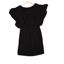 Tiana B Womens Black Beaded Neck Draped Open Back Cocktail Dress Size 10 USA