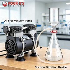 50L/Min Lab Vacuum Pump,1L Lab Vacuum Filtration,250ml Filtering Funnels kit NEW