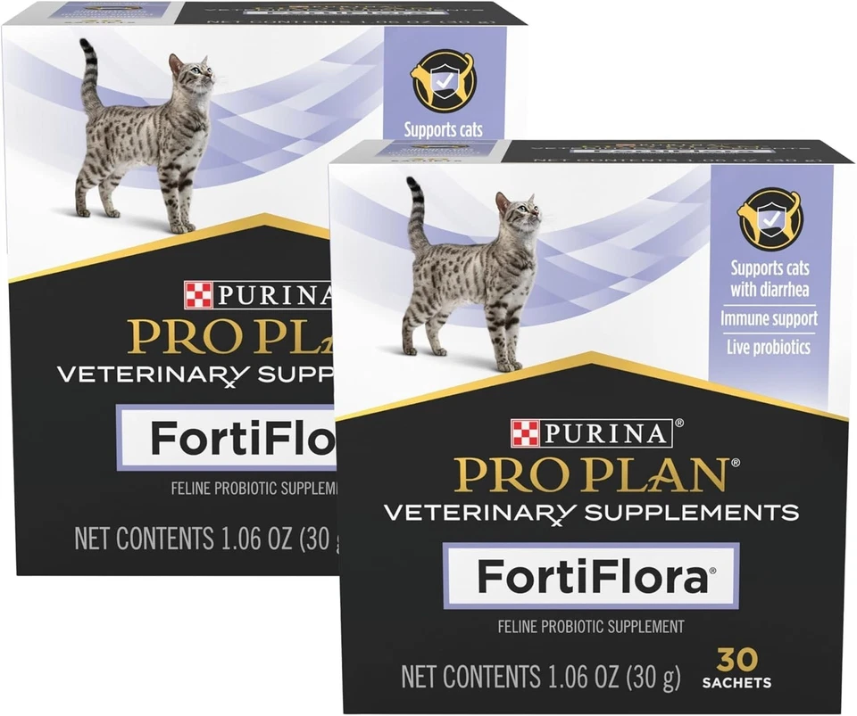 Suplemento probiótico veterinario para gatos Purina FortiFlora Pro Plan - 30 sobres Foto 2 de 2