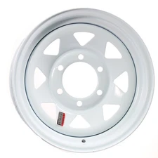eCustomrim Trailer Rim 15 in. White Spoke Wheel 15X6 15 x 6 in. 6 Lug