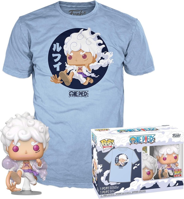 Funko Pop! & Tee One Piece Luffy Fifth Gear S T-Shirt & Vinyl Figure Set