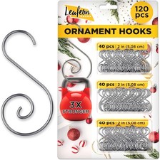 120 Pc Christmas Ornament Hooks Silver