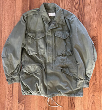 Vintage US Army M-1951 M-51 Field Shell Jacket Military Coat OG 107 Small Long