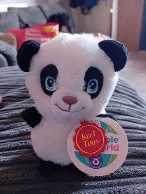 Keel Toys Adobe World Mini Motsu Pia der Panda, Mini Plüsch, Neu mit Etikett