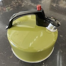 Vintage REGAL Whistling Tea Kettle Avocado Green 1970’s Charm