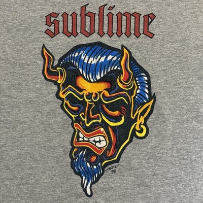 Rare Vintage 1990s Sublime Skunk Records Devil Art Band T Shirt