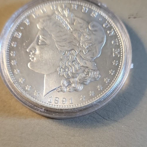 Morgan 1891 Carson City Silver Dollar $1 Coin 0.9 Fineness Uncertified
