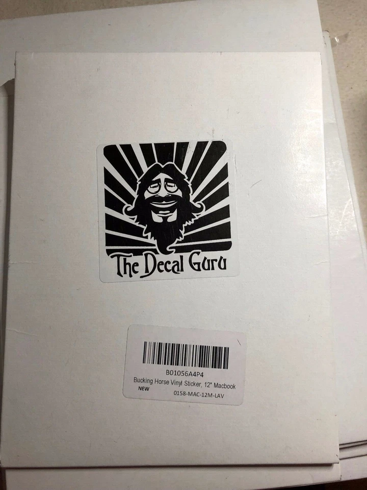 Decal Guru 0158-MAC-12M-LAV Bucking Horse Vinyl Sticker, 12" Macbook, Purple - Image 2 of 3