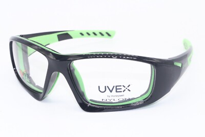 NEW UVEX SW12 HON Z87-2+ BLACK GREEN AUTHENTIC DESIGNER EYEGLASSES -
