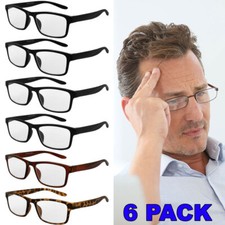 Reading Glasses for Men and Women Basic Readers Square Frame 6 or 36 pack Eyegls