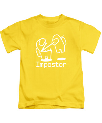 T-Shirt Impostor Among Us Kinder Top Gaming Gamer (weißer Druck)