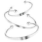 STERLING SILVER TORQUE BANGLE FREE ENGRAVING BABY MAIDENS LADIES BALL BRACELET