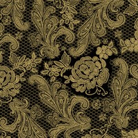Servietten Lace Royal Embossed Black Gold 33 X 33 Cm Ppd 007661