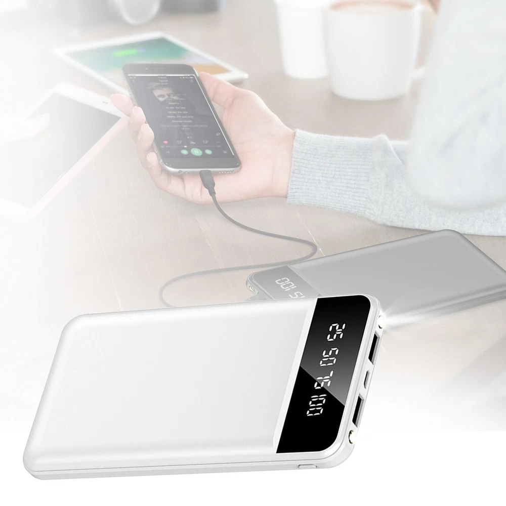 Power Bank 10000mah 2USB Charger External Portable Battery Backup For Cell Phone