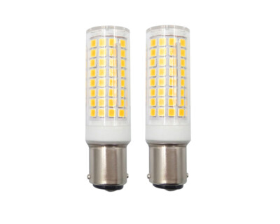 2 Stück Ba15d B15D Bajonett Led Birne 102Led warmes Weiß 7W 220V Keramiklampe H
