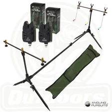 NGT AP Carp Fishing Pod With Rod Rests, Swingers & Bag + 2x JHA Bite Alarms
