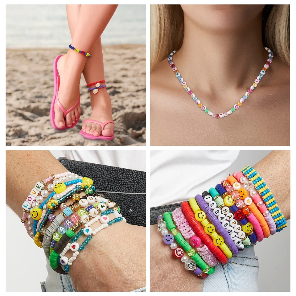 Rocailles Ton Perlen Glasperlen für Armbänder,Perlen set,Basteln Selber Machen - Bild 4 von 4