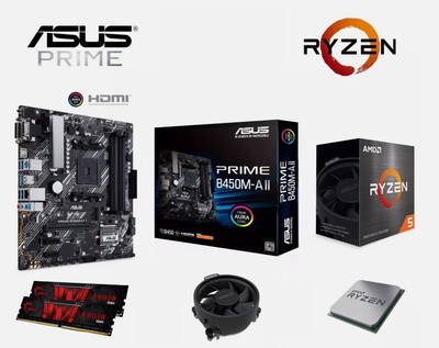 PC Bundle Aufrüstkit | Ryzen 5 4500 | 16GB DDR4 3200MHz | ASUS B450M-A II