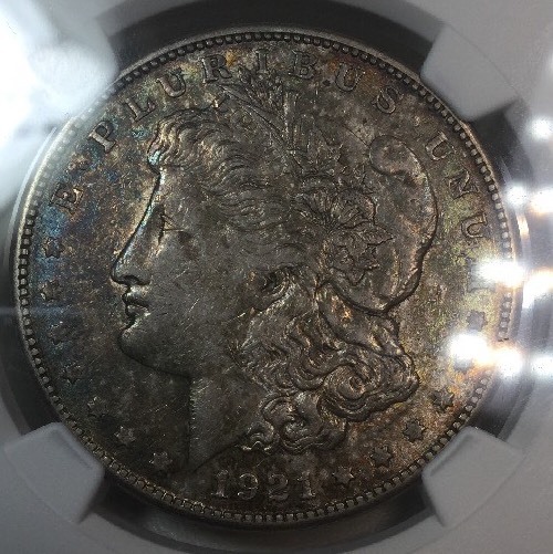 1921 S MORGAN DOLAR VAM 1B THORNHEAD HIT LIST 40 NGC AU 55 ULTRA