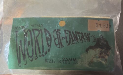1978 World of Fantasy Martian Metals WZ17 Baby Dragon 25mm in pkg.