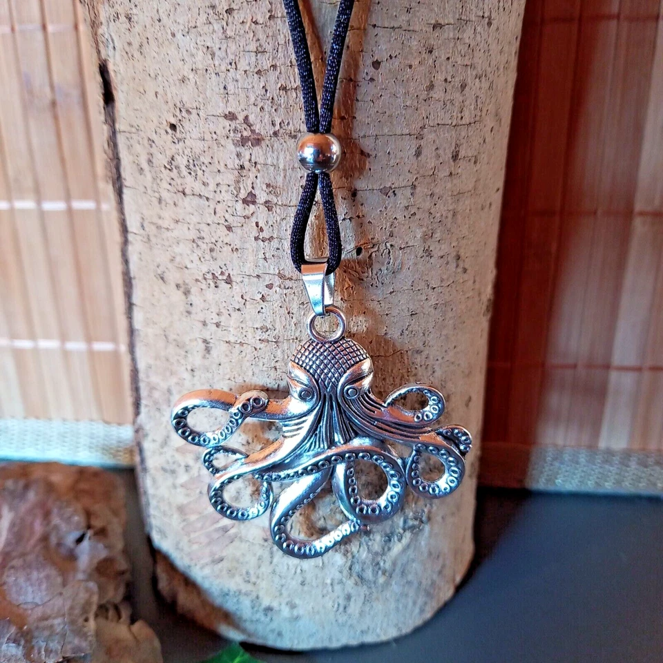 Kette mit großem Anhänger Krake Oktopus Seemannskette (191) - Bild 2 von 4